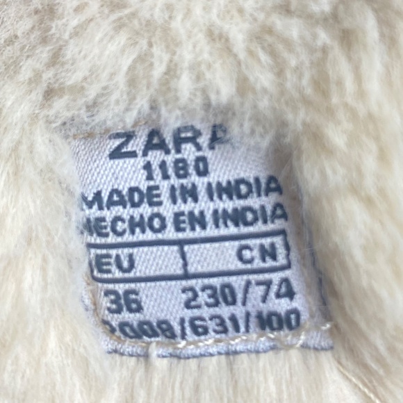 ZARA Chestnut Leather boots Girl Full faux-fur lined Size 36 - Picture 9 of 10